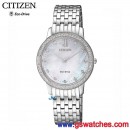 CITIZEN EX1480-82D(公司貨,保固2年):::Eco-Drive光動能時尚女錶,限量款,白蝶貝面板,60顆水晶,藍寶石鏡面,刷卡或3期零利率,EX148082D