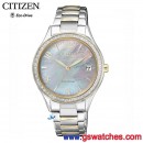 CITIZEN EO1184-81D(公司貨,保固2年):::Eco-Drive光動能時尚女錶,母親節推薦款,48顆水晶,白蝶貝面板,日期顯示,刷卡或3期零利率,EO118481D