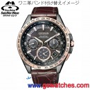 已完售,CITIZEN CC9016-60E(公司貨,保固2年):::光動能GPS衛星對時,鈦金屬,碼錶,鬧鈴,萬年曆,兩地時間,附贈鱷魚皮錶帶,防磁,藍寶石,DLC,CC901660E