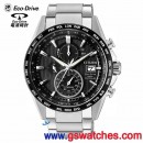 已完售,CITIZEN AT8154-82E(公司貨,保固2年):::Eco-Drive光動能,鈦金屬,全球電波時計,H800,萬年曆,日期星期,碼表計時,藍寶石,AT815482E
