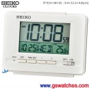 缺貨,SEIKO QHL078W(公司貨,保固1年):::SEIKO Digital數位式電子鬧鐘,嗶嗶鬧鈴,貪睡,燈光,月日,星期,溫度,刷卡不加價,QHL-078W
