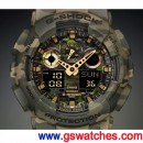 客訂商品,CASIO GA-100CM-5ADR(公司貨,保固1年):::G-SHOCK Standard,指針+數字雙顯,迷彩系列,刷卡不加價或3期零利率,GA100CM
