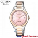 CITIZEN FE6126-80X(公司貨,保固2年):::Eco-Drive光動能,時尚女錶,日期顯示,母親節推薦款,刷卡或3期零利率,FE612680X