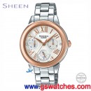 客訂商品,CASIO SHE-3059SG-7AUDR(公司貨,保固1年):::Sheen,時尚女錶,日期,星期,24小時指針,刷卡不加價或3期零利率,SHE3059SG