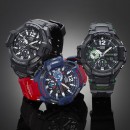 客訂商品,CASIO GA-1100-2ADR(公司貨,保固1年):::G-SHOCK AVIATION,指針+數字雙顯系列,溫度,方位,刷卡不加價或3期零利率,GA1100