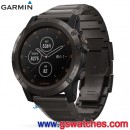 已完售,GARMIN fenix 5x Plus,ALDC石墨灰鈦錶圈搭鈦錶帶(公司貨,保固1年):::多功能運動GPS手錶,搭載地圖,訓練指標,音樂