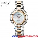 CITIZEN EM0666-89D(公司貨,保固2年):::CITIZEN L光動能,藍寶石鏡面,1顆天然鑽,白蝶貝面板,刷卡或3期零利率,EM066689D