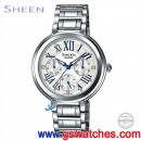 已完售,CASIO SHE-3034D-7AUDR(公司貨,保固1年):::Sheen,時尚女錶,日期,星期,24小時指針,SHE3034D