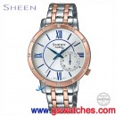 客訂商品,CASIO SHE-3046SGP-7BUDR(公司貨,保固1年):::Sheen,時尚女錶,日期,刷卡不加價或3期零利率,SHE3046SGP