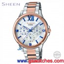 客訂商品,CASIO SHE-3056SPG-7AUDF(公司貨,保固1年):::Sheen,時尚女錶,星期,日期,24小時指針,刷卡或3期零利率,SHE3056SPG