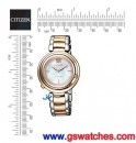 客訂商品,CITIZEN EM0654-88D(公司貨,保固2年):::CITIZEN L光動能,藍寶石鏡面,1顆天然鑽,白蝶貝面盤,刷卡或3期零利率,EM065488D