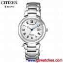 CITIZEN EW2500-88B(公司貨,保固2年):::鈦金屬,Eco-Drive,光動能,時尚女錶,5氣壓防水,藍寶石鏡面,日期顯示,刷卡或3期,EW250088B