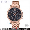 客訂商品,CASIO SHE-3046PG-8AUDR(公司貨,保固1年):::Sheen,時尚女錶,日期錶盤,刷卡或3期零利率,SHE3046PG