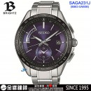 客訂商品↘議價歡迎↘,SEIKO SAGA231J(公司貨,保固2年):::BRIGHTZ,太陽能電波腕錶,鈦金屬,萬年曆,刷卡或3期零利率,8B63-0AB0B