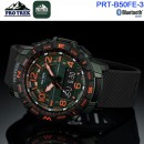 【金響鐘錶】現貨,CASIO PRT-B50FE-3DR(公司貨,保固1年):::藍牙,PRO TREK,專業登山錶,指針數字雙顯,溫度,高度,氣壓,方位,日出日落,計步器,PRTB50FE