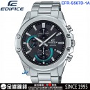 客訂商品,CASIO EFR-S567D-1AVUDF(公司貨,保固1年):::EDIFICE,三眼,計時碼錶,藍寶石鏡面,日期,刷卡或3期零利率,EFRS567D