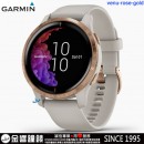 已完售,GARMIN venu-rose-gold白砂玫瑰金(公司貨,保固1年):::GPS智慧腕錶,腕式心率,音樂儲存與播放,行動支付,Venu