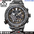 CITIZEN CC7015-55E(公司貨,保固2年):PROMASTER,光動能GPS衛星對時,鈦,碼錶,鬧鈴,萬年曆,兩地時間,藍寶石,DLC,航空計算尺,刷卡,CC701555E