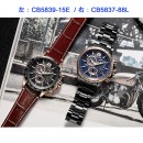CITIZEN CB5839-15E(公司貨,保固2年):::Eco-Drive,光動能,全球電波時計,萬年曆,日期星期,碼錶計時,藍寶石,E660機芯,刷卡或3期,CB583915E