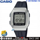 客訂商品,CASIO F-201WAM-7AVDF(公司貨,保固1年):::10年電池,電子運動錶,世界時間,計時碼錶,鬧鈴,夜間照明,刷卡或3期零利率,F201WAM