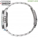 已完售,CITIZEN NY0071-81E(公司貨,保固2年):::鈦金屬,PROMASTER,自動上鍊機械錶,潛水錶,防水性能水深200公尺,星期日期顯示,NY007181E