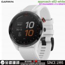 已完售,GARMIN approach-s62-white(公司貨,保固1年):::高爾夫GPS腕錶,黑色陶瓷錶圈暨白色矽膠錶帶,approach s62