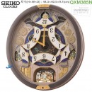 【金響鐘錶】SEIKO QXM385N(公司貨,保固1年):::SEIKO,30組Hi-Fi音樂,塑膠外殼,施華洛世奇元素,刷卡不加價,QXM-385N