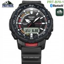 【金響鐘錶】現貨,CASIO PRT-B70-1DR(公司貨,保固1年):::藍牙,PRO TREK,專業登山錶,指針數字雙顯,溫度,高度,氣壓,方位,釣魚時間,PRTB70