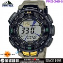 【金響鐘錶】預購,CASIO PRG-240-5DR(公司貨,保固1年):::PRO TREK,太陽能專業登山錶,可旋轉錶圈,溫度,高度,氣壓,方位,PRG240