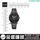 【金響鐘錶】現貨,CITIZEN FE6017-85E(公司貨,保固2年):::Eco-Drive,光動能,女錶,強化玻璃,日期,J810機芯,FE601785E