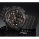 【金響鐘錶】現貨,CASIO GA-100GBX-1A4DR(公司貨,保固1年):::G-SHOCK Standard,指針+數字雙顯系列,GA100GBX