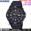 【金響鐘錶】預購,CASIO MRW-200H-1B3(公司貨,保固1年):::潛水運動風,指針男錶,旋轉式錶圈,星期,日期,防水100米,MRW200H