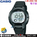 【金響鐘錶】預購,CASIO LW-200-1B(公司貨,保固1年):::10年電力,電子錶,大型螢幕,防水50米,碼錶計時,整點報時,手錶,LW200